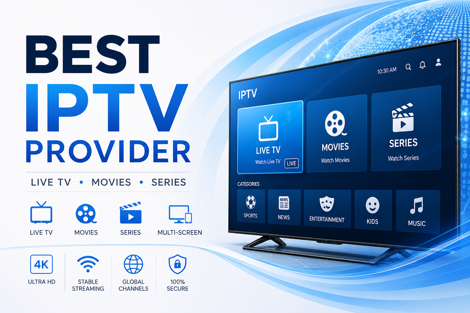 8k iptv playlist EPG program guide interface